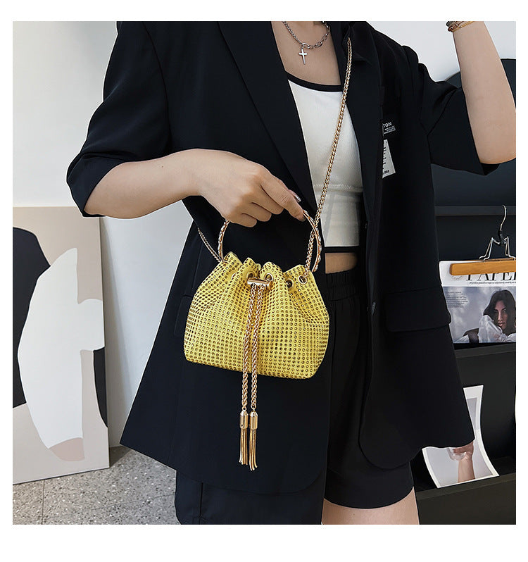 women's small pu leather fashion bucket bag
