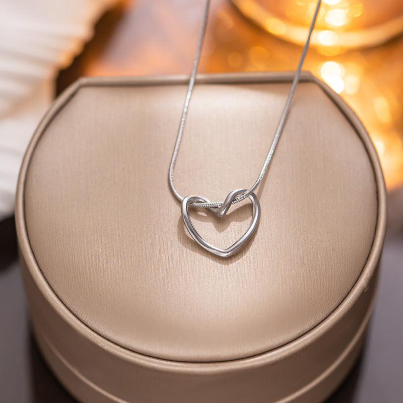Jewelry Simple Style Solid Color Titanium Steel Pendant Necklace