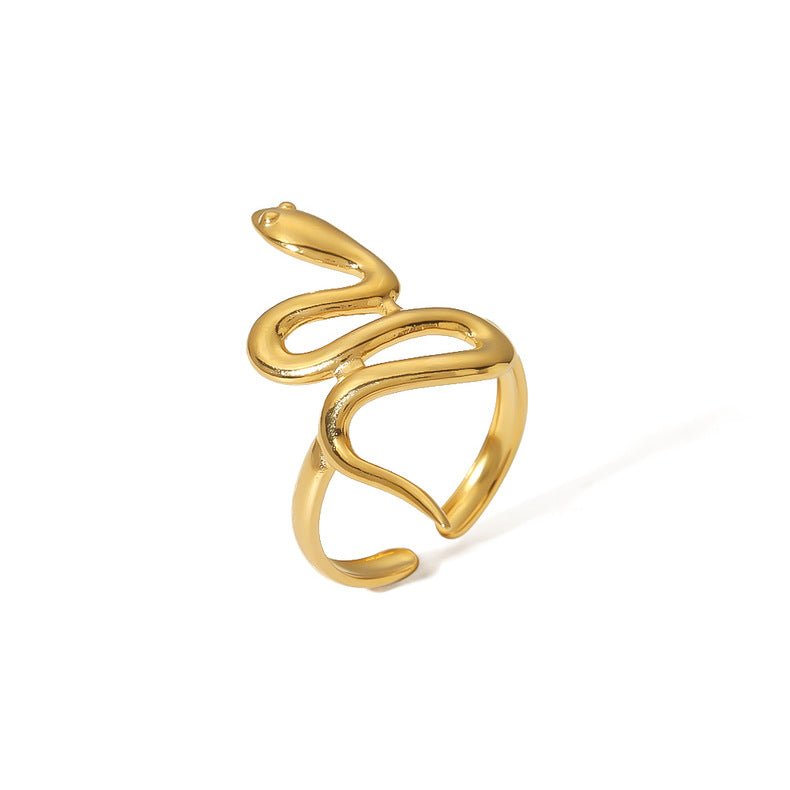 Stainless Steel 18K Gold Plated Modern Style Plating Geometric Open Rings