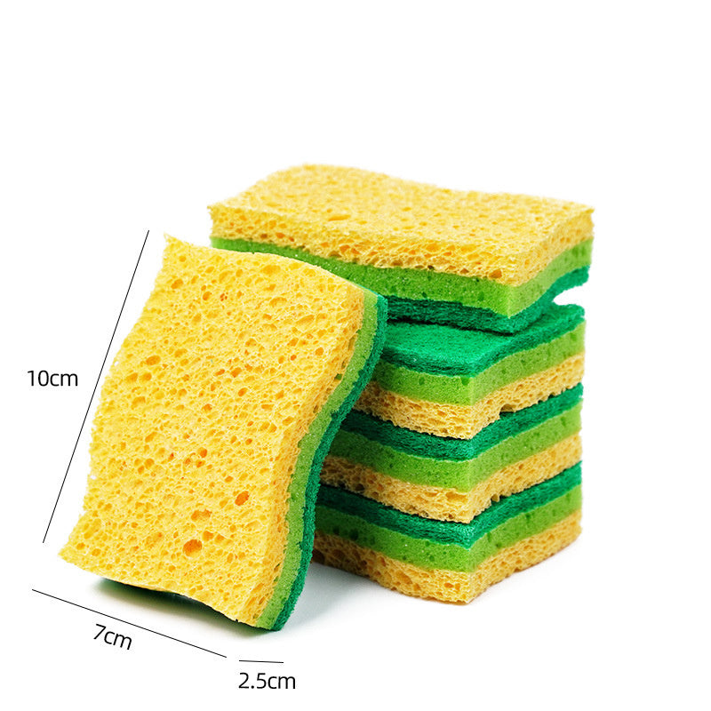 12 Pack Zero Scratch Scrub Sponges, 4 pc Pack, Wood Pulp, Cotton Layer, Non-Scratch Kitchen Sponges For Dishes And Cleaning