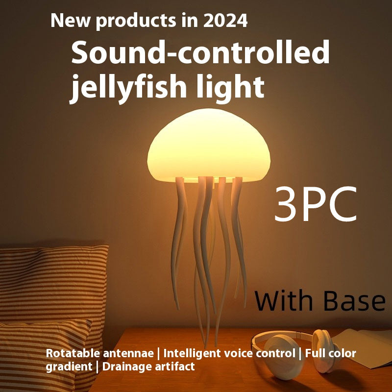 Jellyfish Mood Lamp, LED Jellyfish Night Light, Portable Jellyfish Lamp, Jellyfish Decorations Smart Table Lamp For Bedside Desk