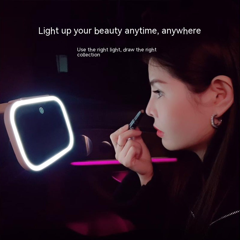 CAR MAKE UP MIRROR WITH LED LIGHTS
