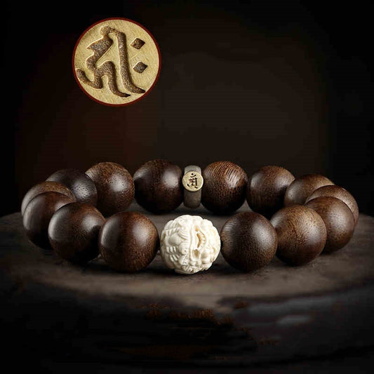 Agarwood Bracelet Mammoth Ivory Women's Buddha Bracelet