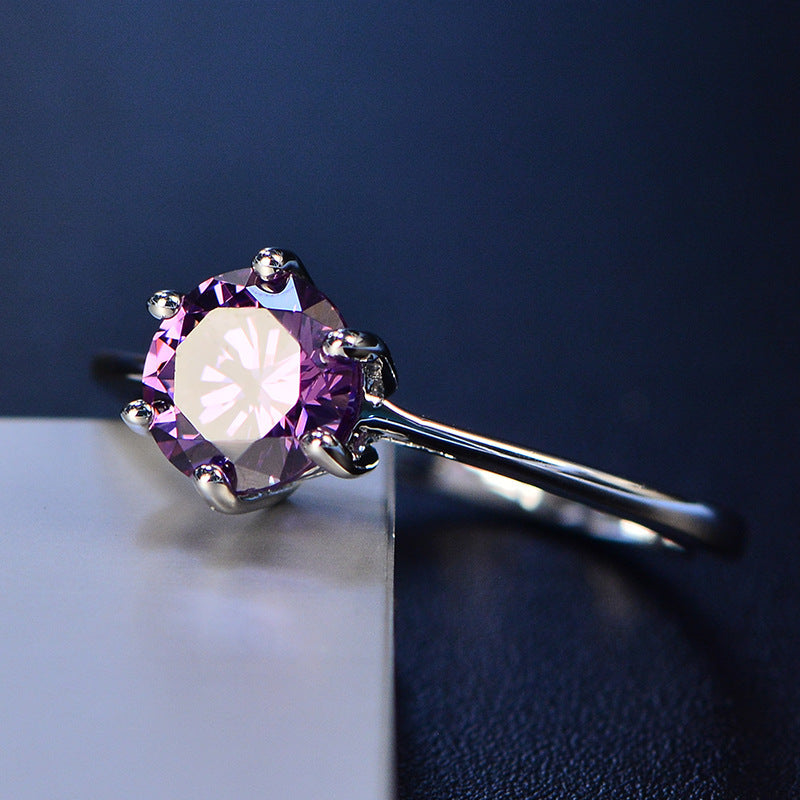 Diamond Zircon Wedding Ring
