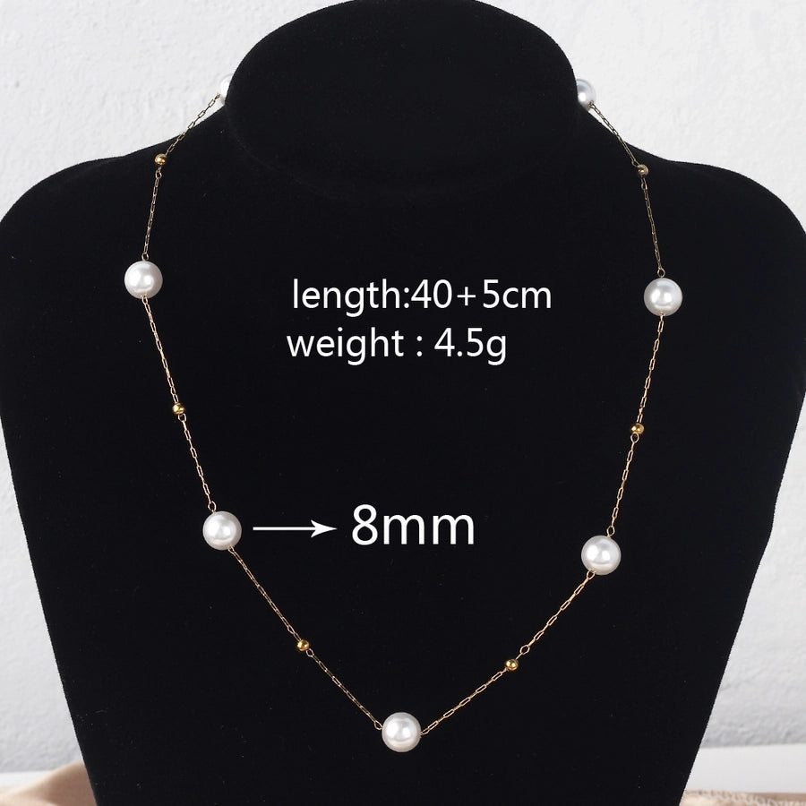Copper 18K Gold Plated Beaded Geometric Bracelets Necklace