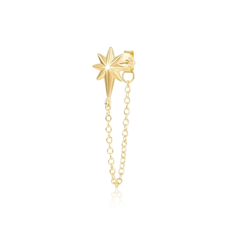 1 piece simple style classic style flower snake lightning plating inlay sterling silver zircon 18k gold plated white gold plated drop earrings