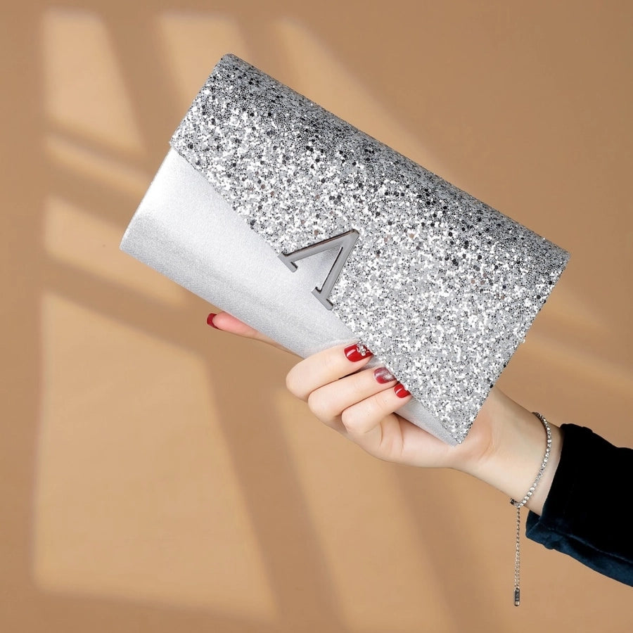 New in stock Sequins PU Clutch Bag Women  Fashion Evening Bag Prom Party Women's Bag