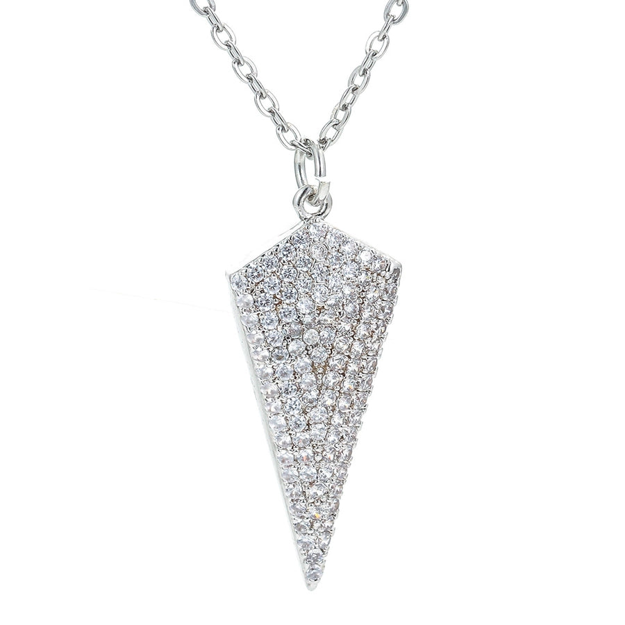 fashion copper arrow pendant micro-inlaid zircon full zircon necklace