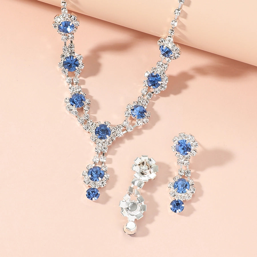 Elegant Luxurious Queen Geometric Alloy Rhinestones Silver Plated Women's