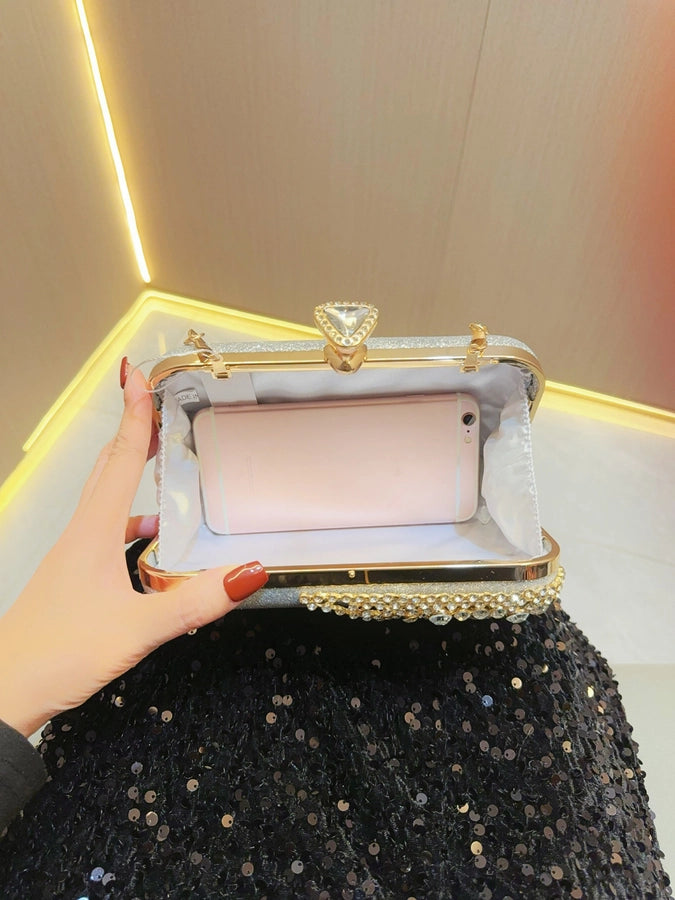 New  ladies party Diamond evening bag dress bag banquet bag clutch messenger bag evening bag