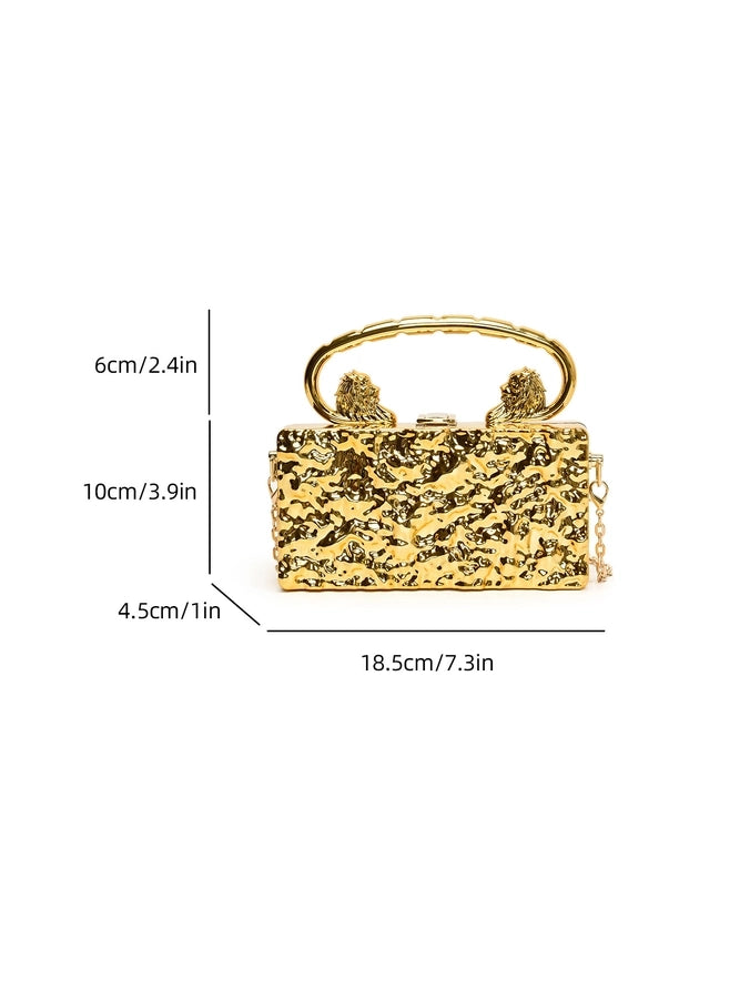 Gold Silver Rose Red Arylic Solid Color Square Evening Bags