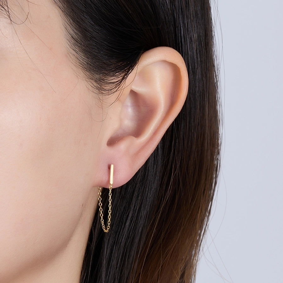 1 piece simple style classic style flower snake lightning plating inlay sterling silver zircon 18k gold plated white gold plated drop earrings