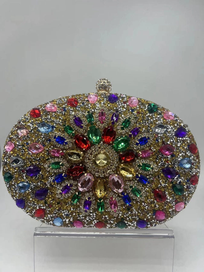 Sunflower Diamond-encrusted Dinner Bag Fashion Banquet Women's Clutch Bag Personality Dress Evening Bag