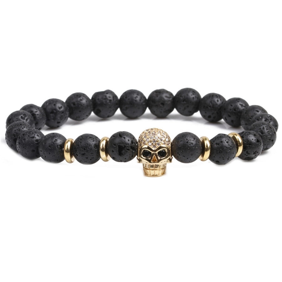 Fashion Skull natural stone No Inlaid Bracelets In Bulk
