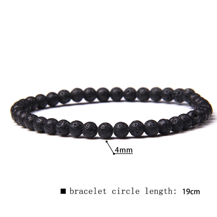 simple style marble natural stone beaded bracelets
