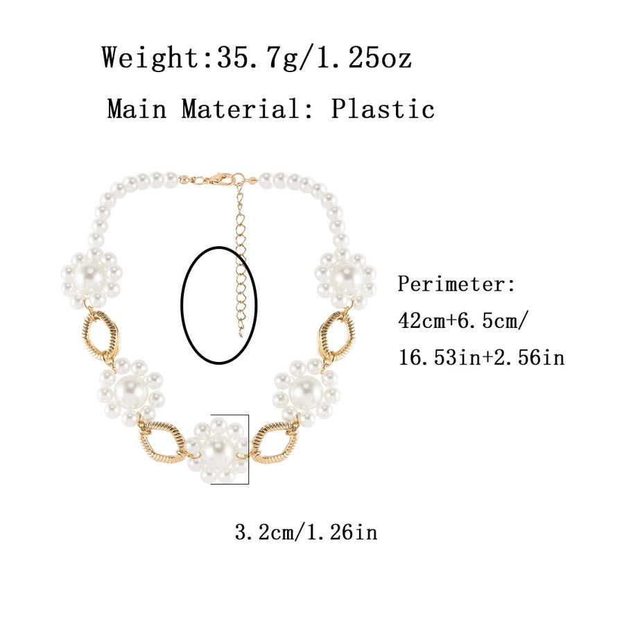 Elegant Retro Korean Style Round Plastic  Necklace