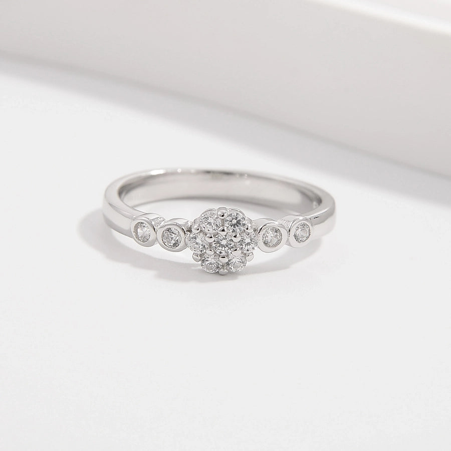 Sterling Silver White Gold Plated Simple Style Classic Style Plating Inlay Infinity Lightning Zircon Rings