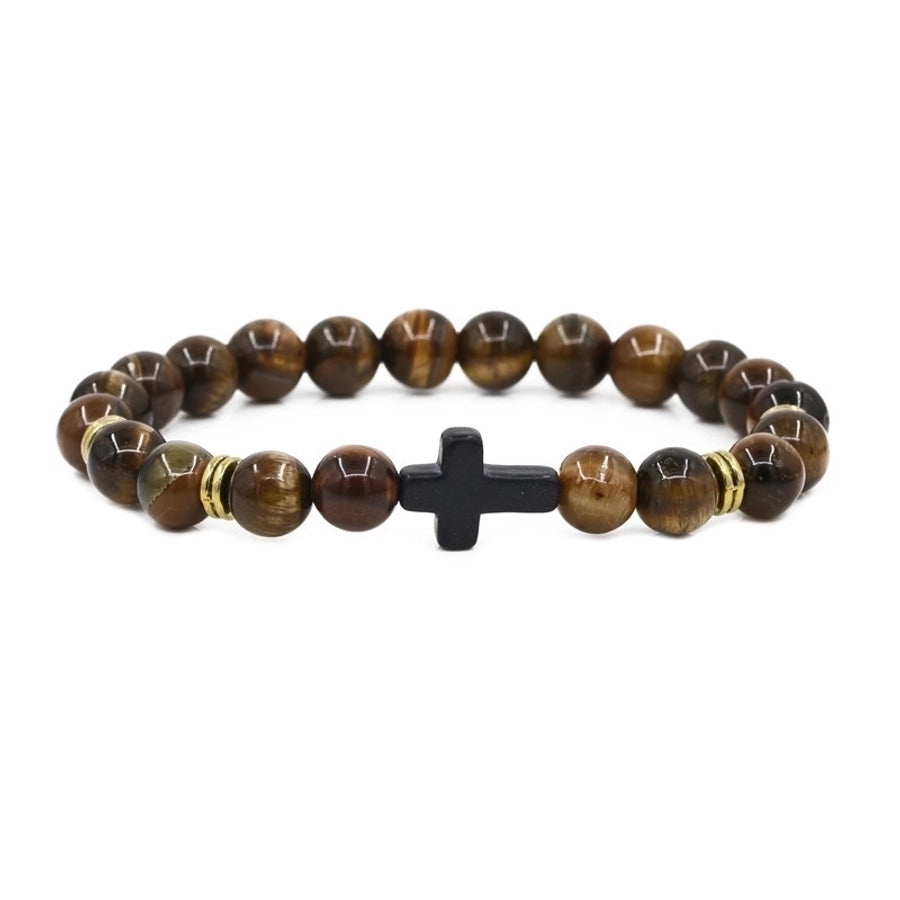 alloy fashion cross bracelet  (red pine) nhyl0582-red-pine