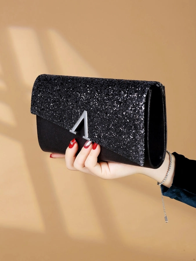 New in stock Sequins PU Clutch Bag Women  Fashion Evening Bag Prom Party Women's Bag