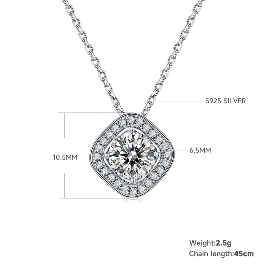 Elegant Princess Sweet Geometric Sterling Silver Inlay Zircon Rhodium Plated Women's Bracelets Earrings Necklace