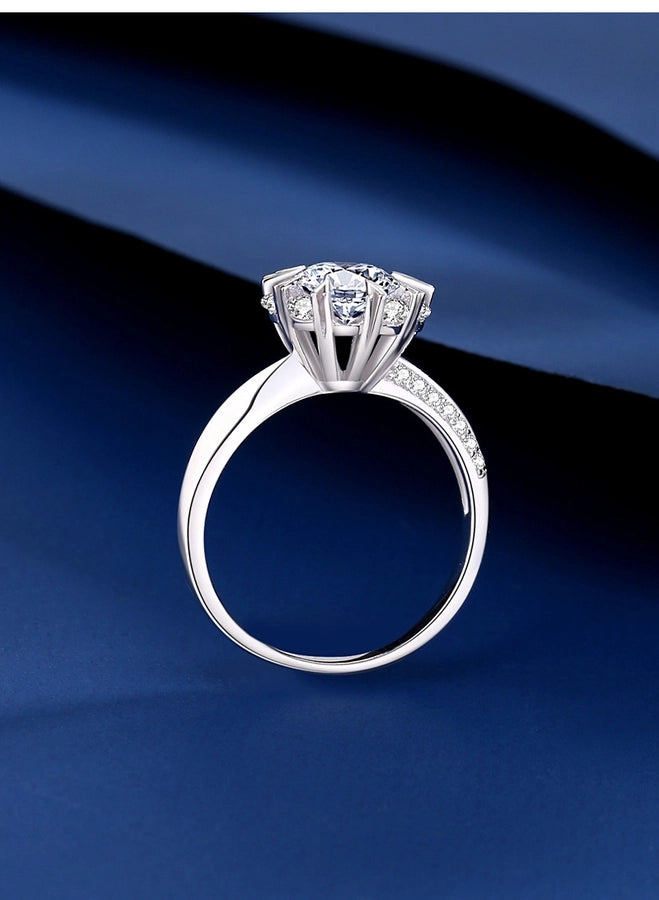 925 Sterling Silver Moissanite Zircon Geometric Rings