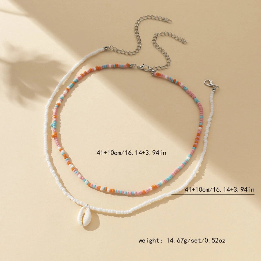 Cute Exaggerated Simple Style Shell Alloy  Necklace