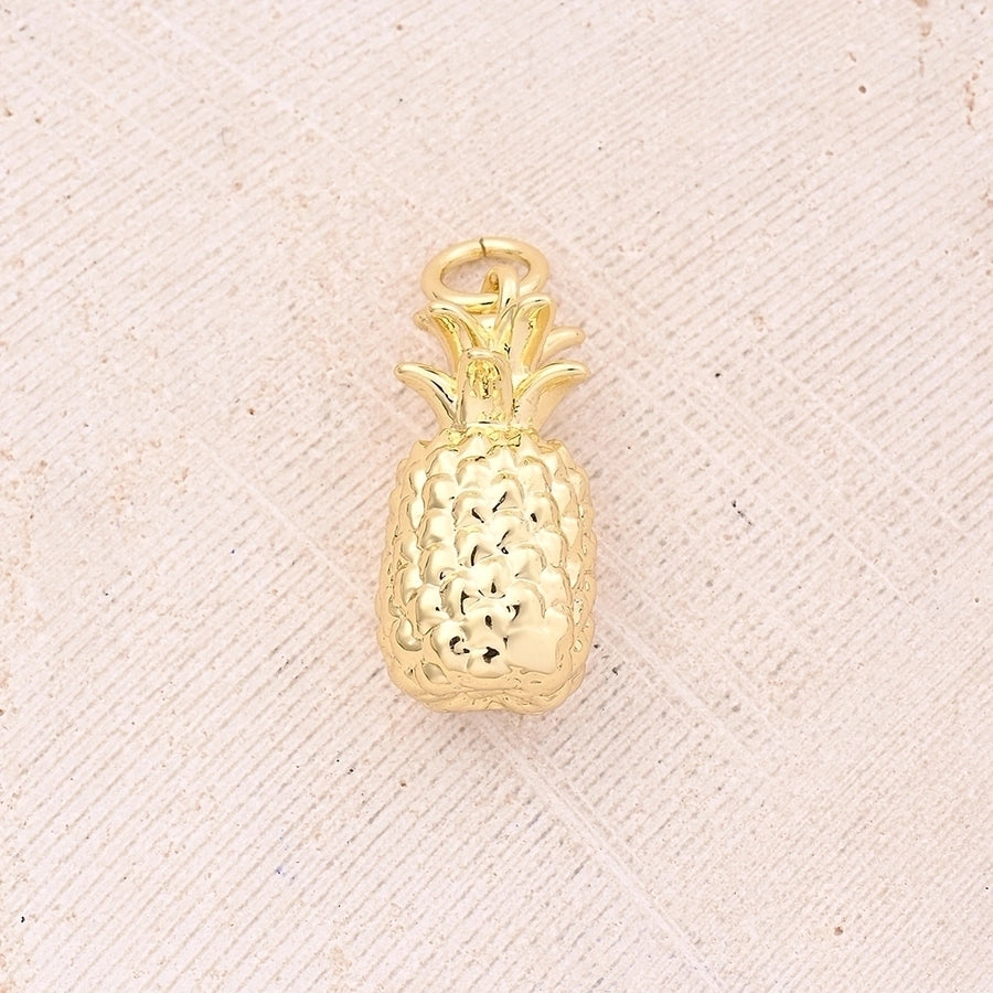 1 Pc/Package 11.5x12mm 12.5X5mm 14x9.5mm Hole 2~2.9mm Hole 3~3.9mm Copper 18K Gold Plated Cherry Pineapple Banana Polished Pendant