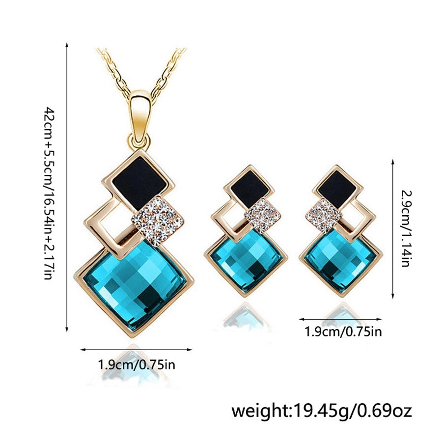 Simple Style Classic Style Geometric Alloy Diamond Women's Jewelry Set