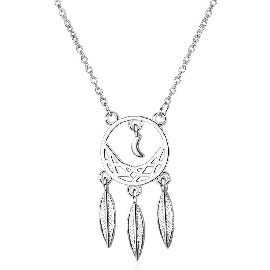 Copper Gold Plated Plating Leaf Pendant Necklace