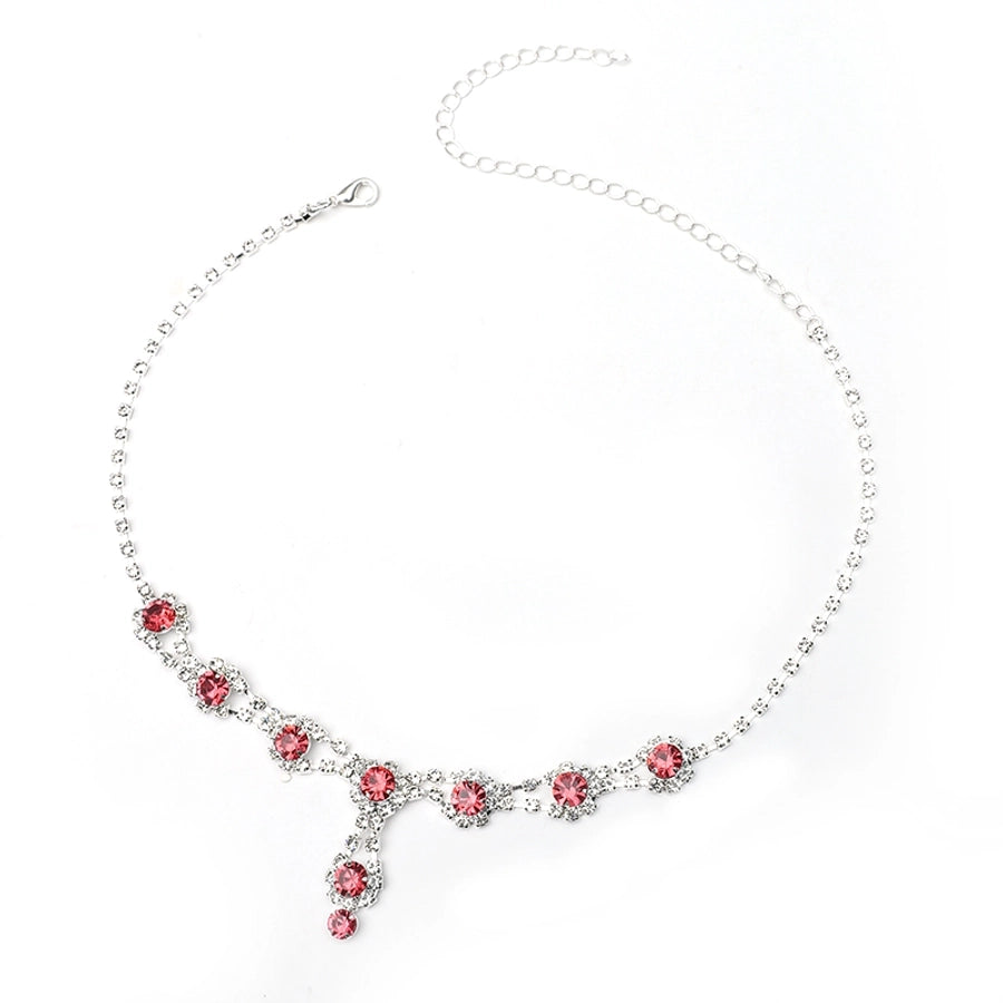 Elegant Luxurious Queen Geometric Alloy Rhinestones Silver Plated Women's