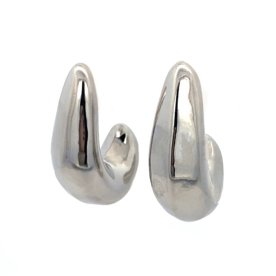 1 Pair Simple Style C Shape 304 Stainless Steel 18K Gold Plated Ear Studs
