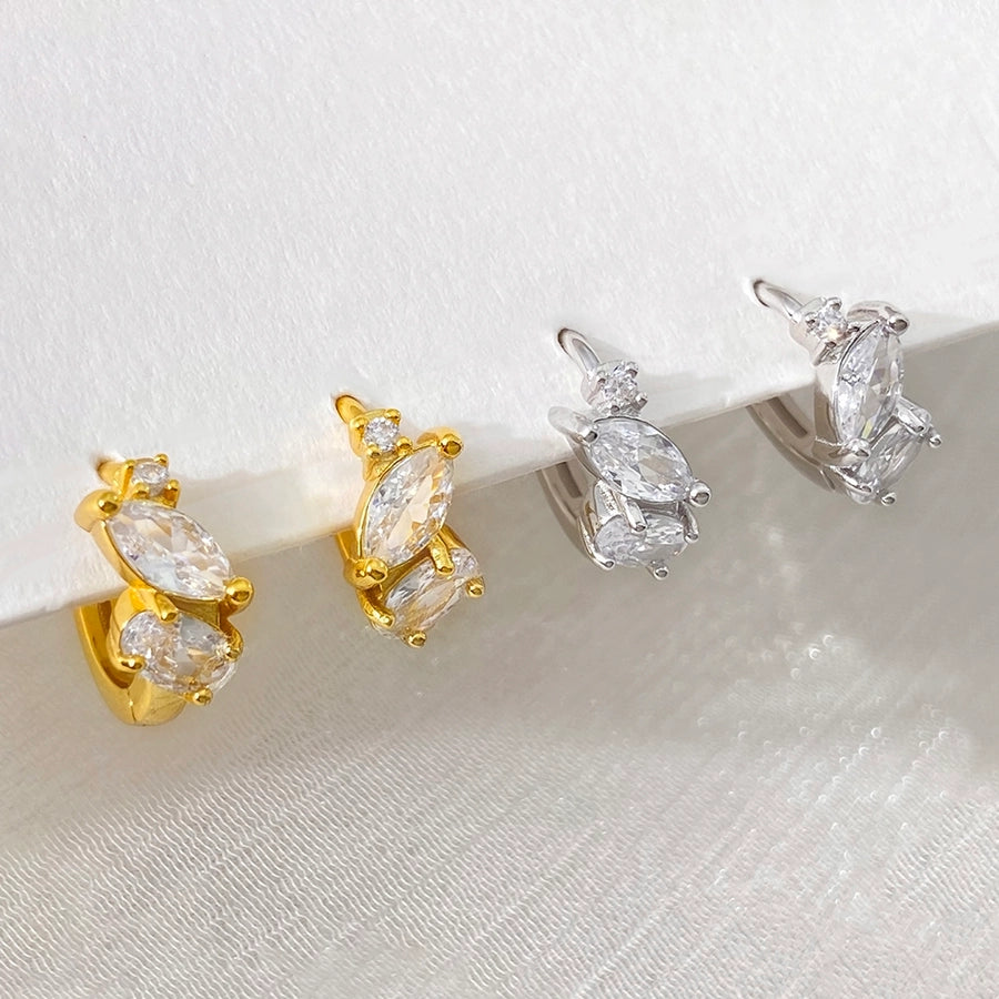 Foxi Exquisite 5A Zircon Inlaid 925 Sterling Silver Material for Women Ear Ring