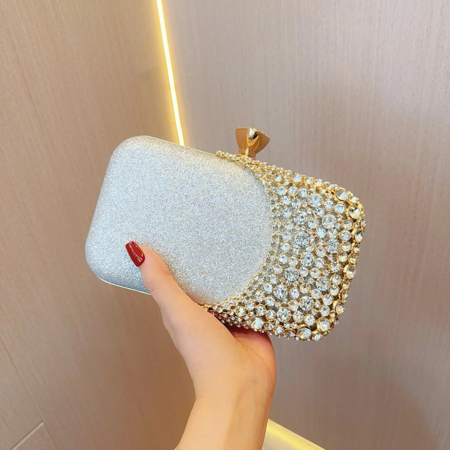 New  ladies party Diamond evening bag dress bag banquet bag clutch messenger bag evening bag