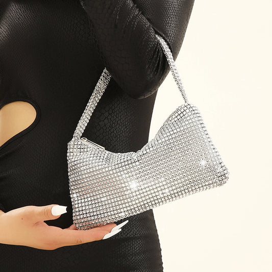women's plastic solid color classic style square zipper shoulder bag