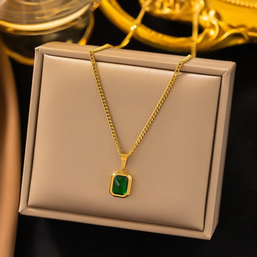 New Stainless Steel Necklace Beccarite Pendant Titanium Steel Necklace Affordable Luxury Fashion  Style Clavicle Chain