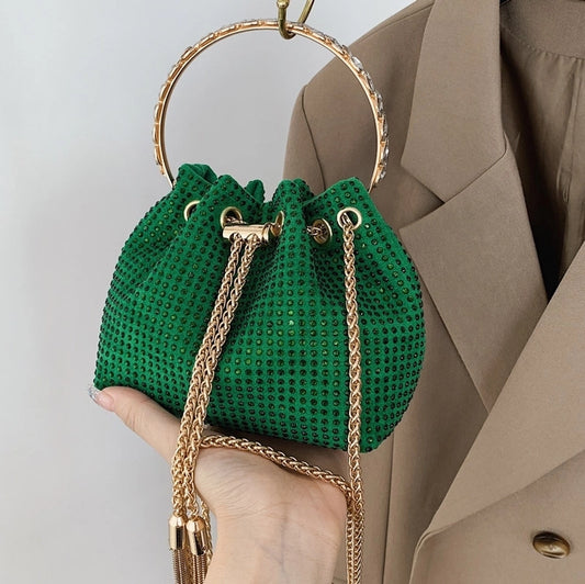women's small pu leather fashion bucket bag