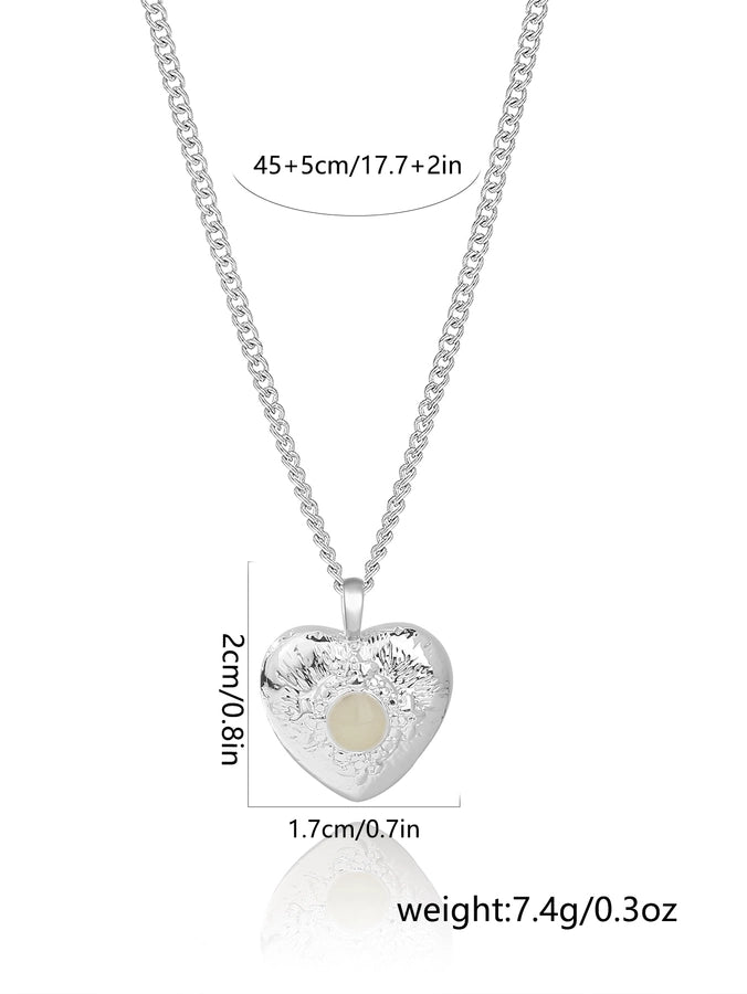 Novelty Simple Style Streetwear Star Moon Heart Shape Zinc alloy  Pendant Necklace