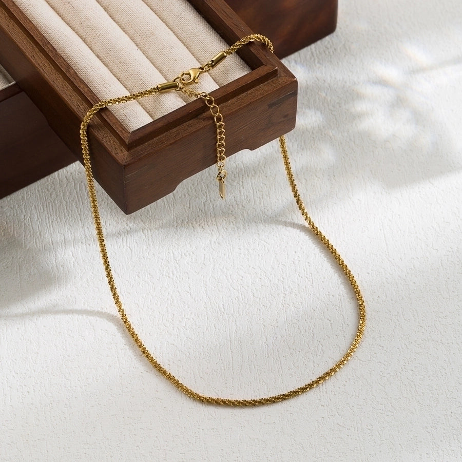 Jewelry Casual Simple Style Solid Color 304 Stainless Steel Plating Necklace