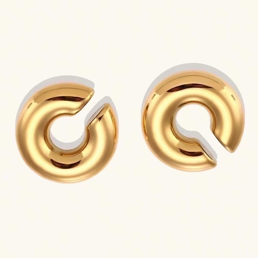 1 Piece Simple Style Solid Color Plating Stainless Steel Ear Cuffs