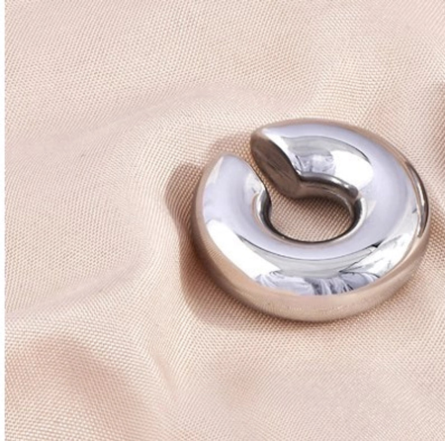 1 Piece Simple Style Solid Color Plating Stainless Steel Ear Cuffs