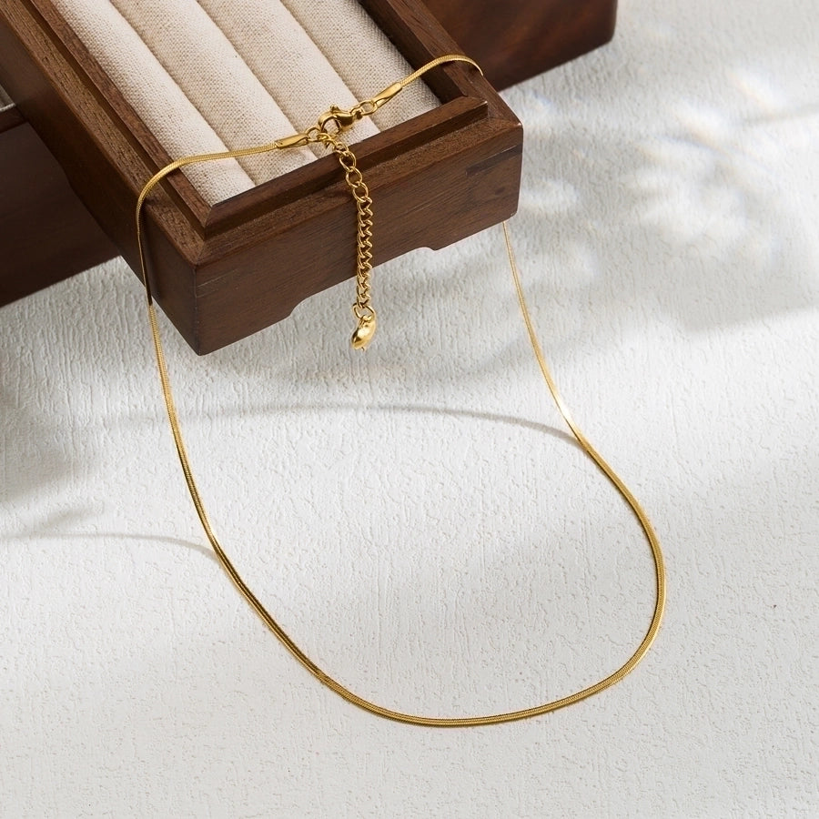 Jewelry Casual Simple Style Solid Color 304 Stainless Steel Plating Necklace