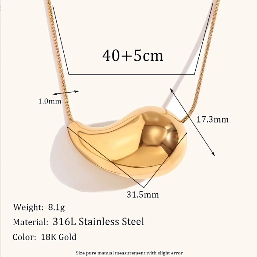 1 Pair Simple Style Water Droplets Plating 304 Stainless Steel 18K Gold Plated Ear Studs
