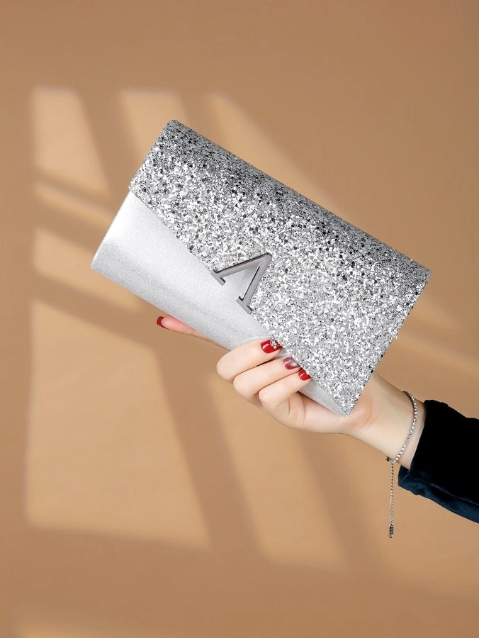 New in stock Sequins PU Clutch Bag Women  Fashion Evening Bag Prom Party Women's Bag
