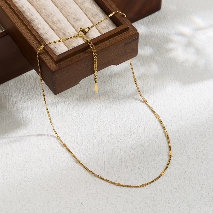 Jewelry Casual Simple Style Solid Color 304 Stainless Steel Plating Necklace