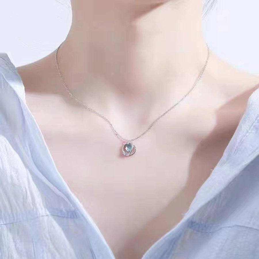 jewelry novelty planet alloy artificial gemstones pendant necklace