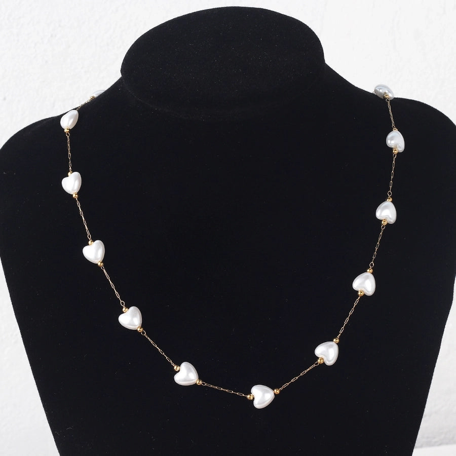Copper 18K Gold Plated Beaded Geometric Bracelets Necklace