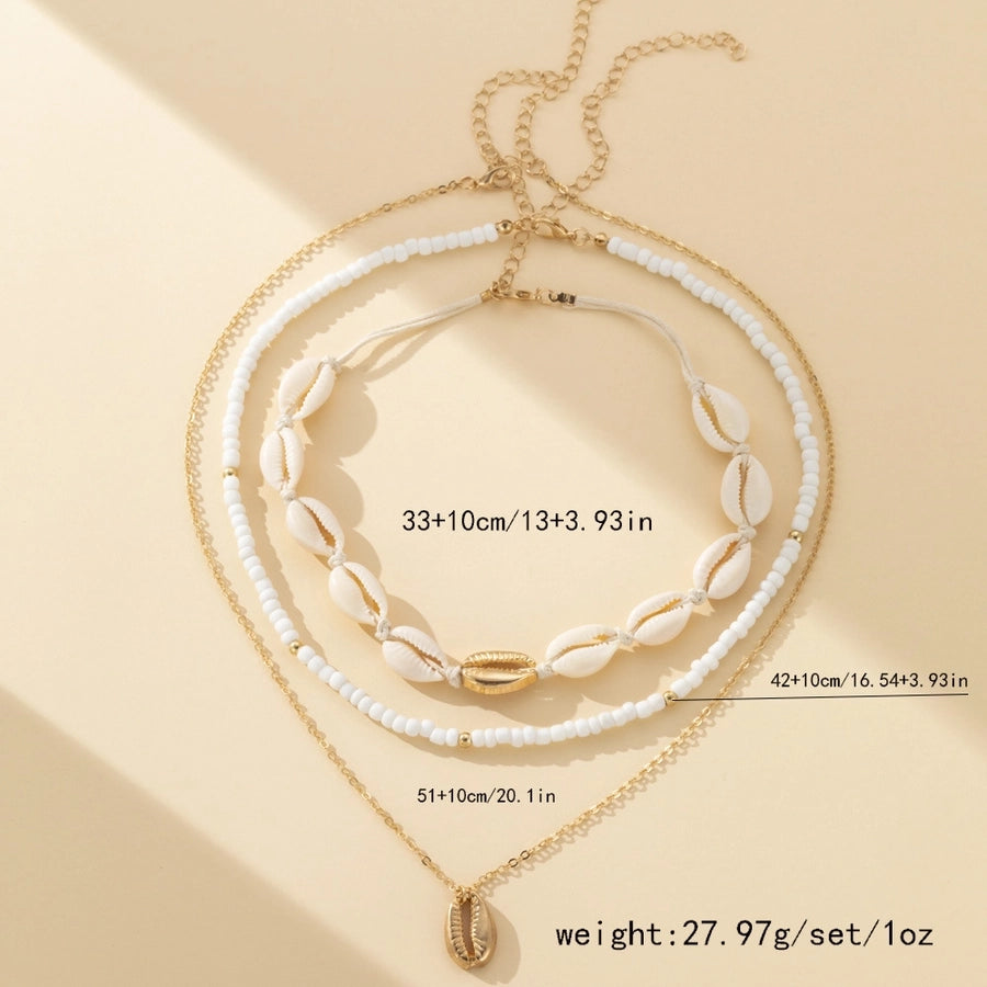 Cute Exaggerated Simple Style Shell Alloy  Necklace