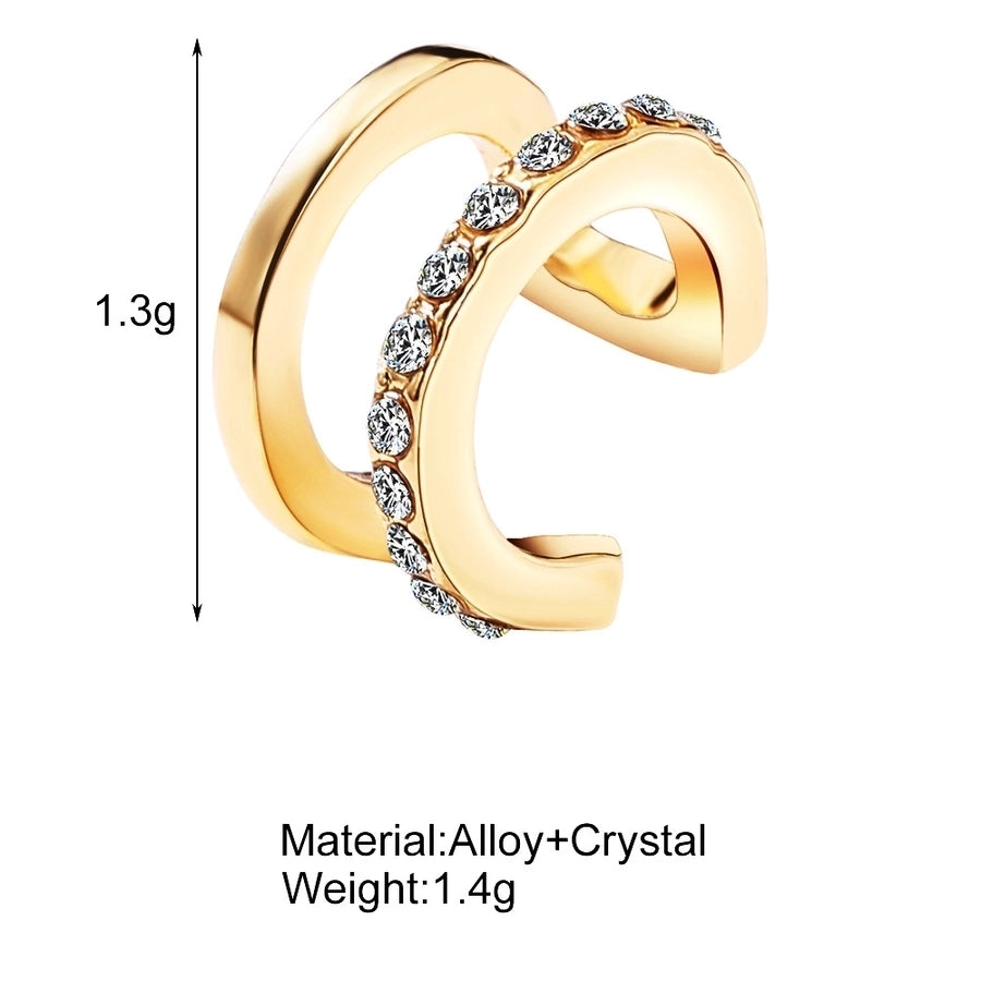 jewelry vintage style geometric alloy inlaid crystal earrings