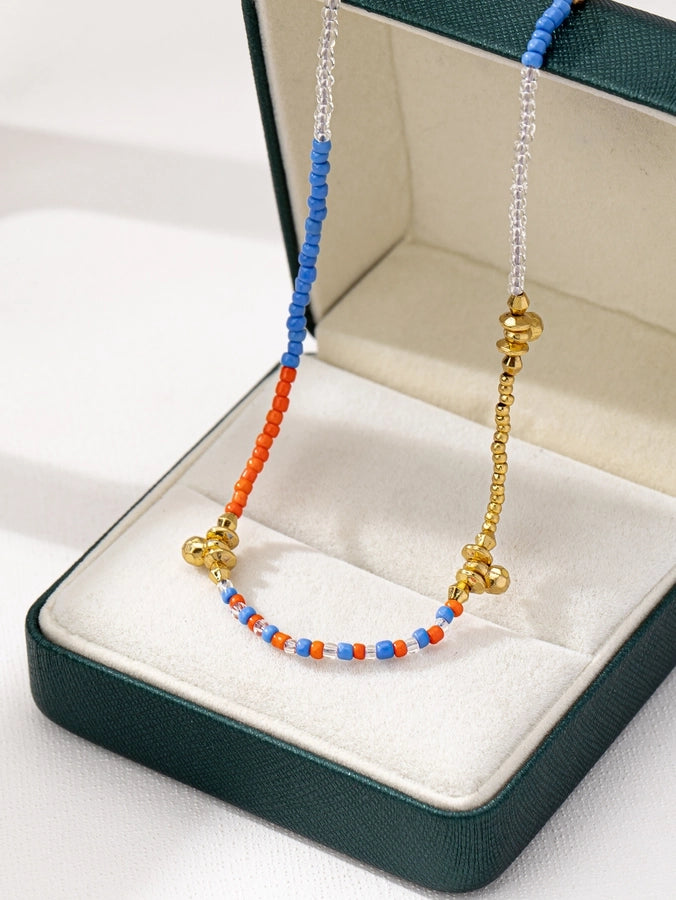 Casual Glam Luxurious Round Seed Bead  Necklace