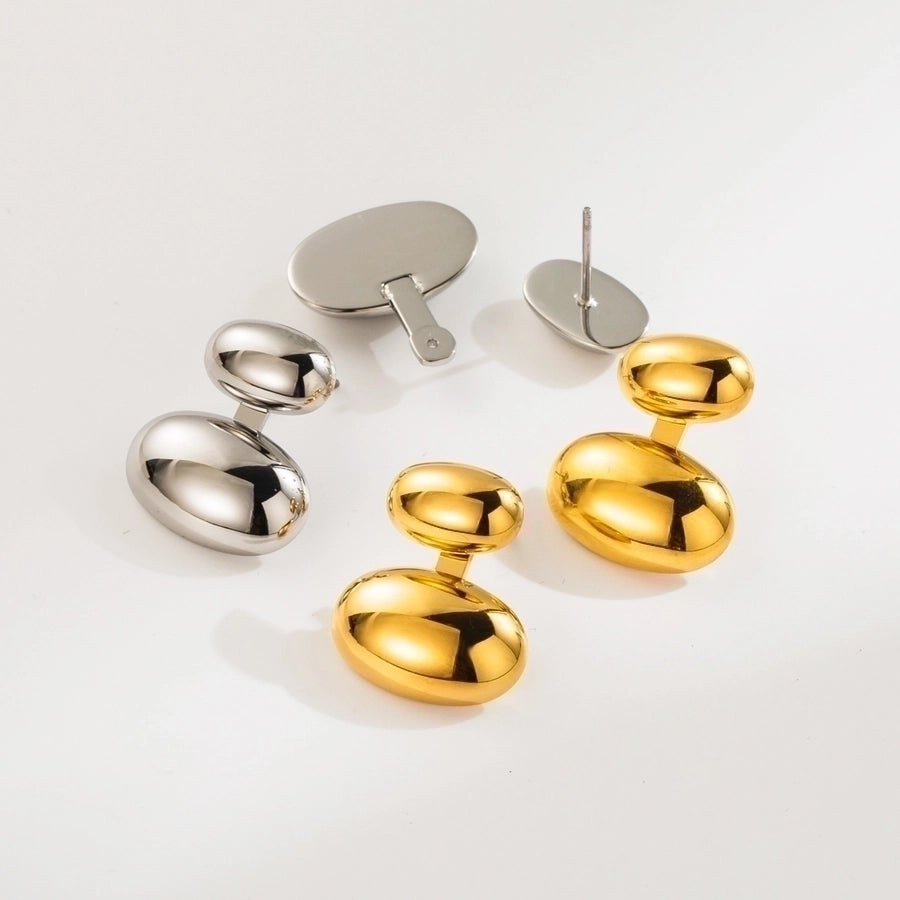 1 Pair IG Style Simple Style Geometric Plating 304 Stainless Steel Ear Studs